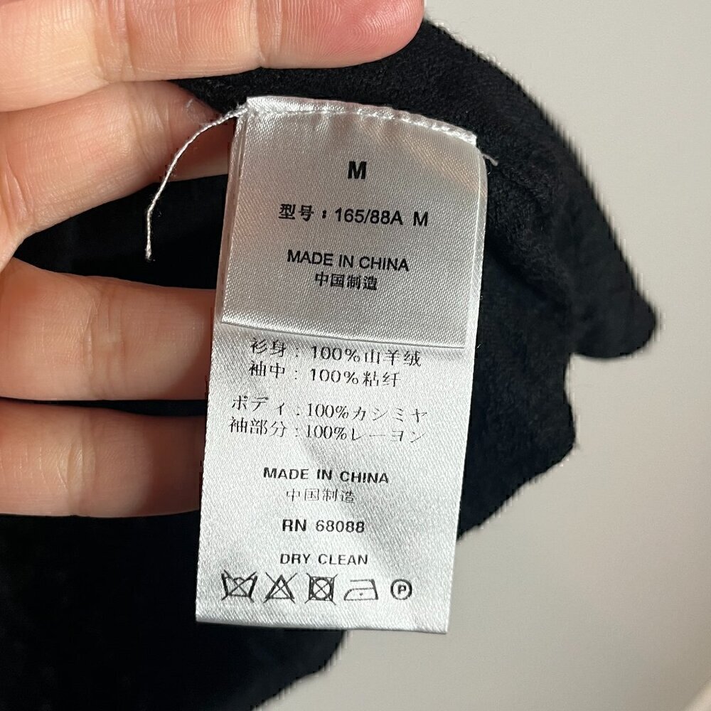 TSE Italian Yarn black mixed media cashmere sweater - Picture 5 of 7